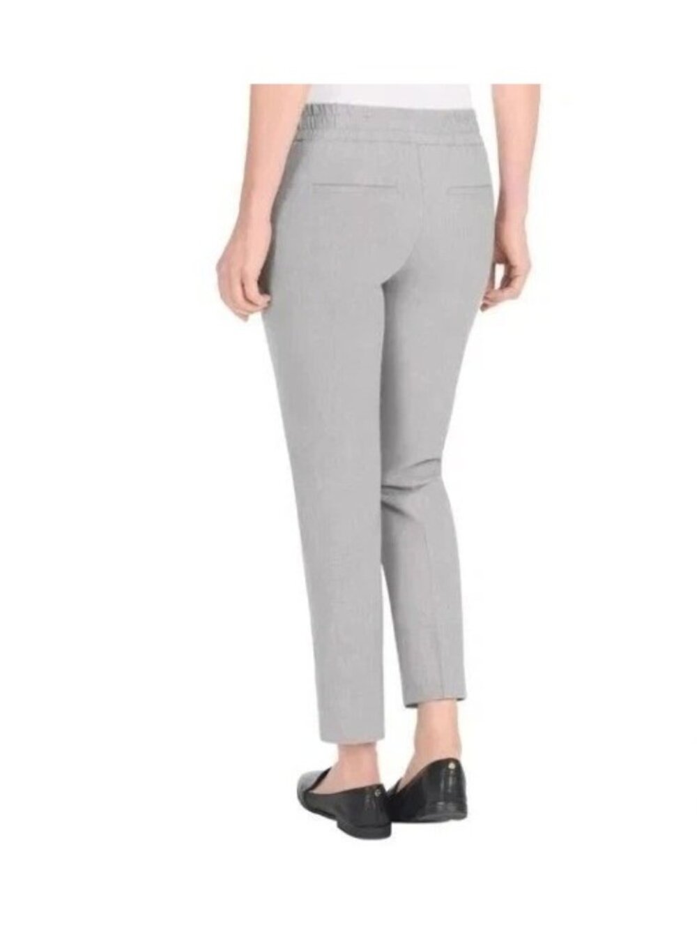 NWT Hilary Radley Women's S Heather Gray Slim Leg Pants 26"  Pull on J2106 - Picture 4 of 14